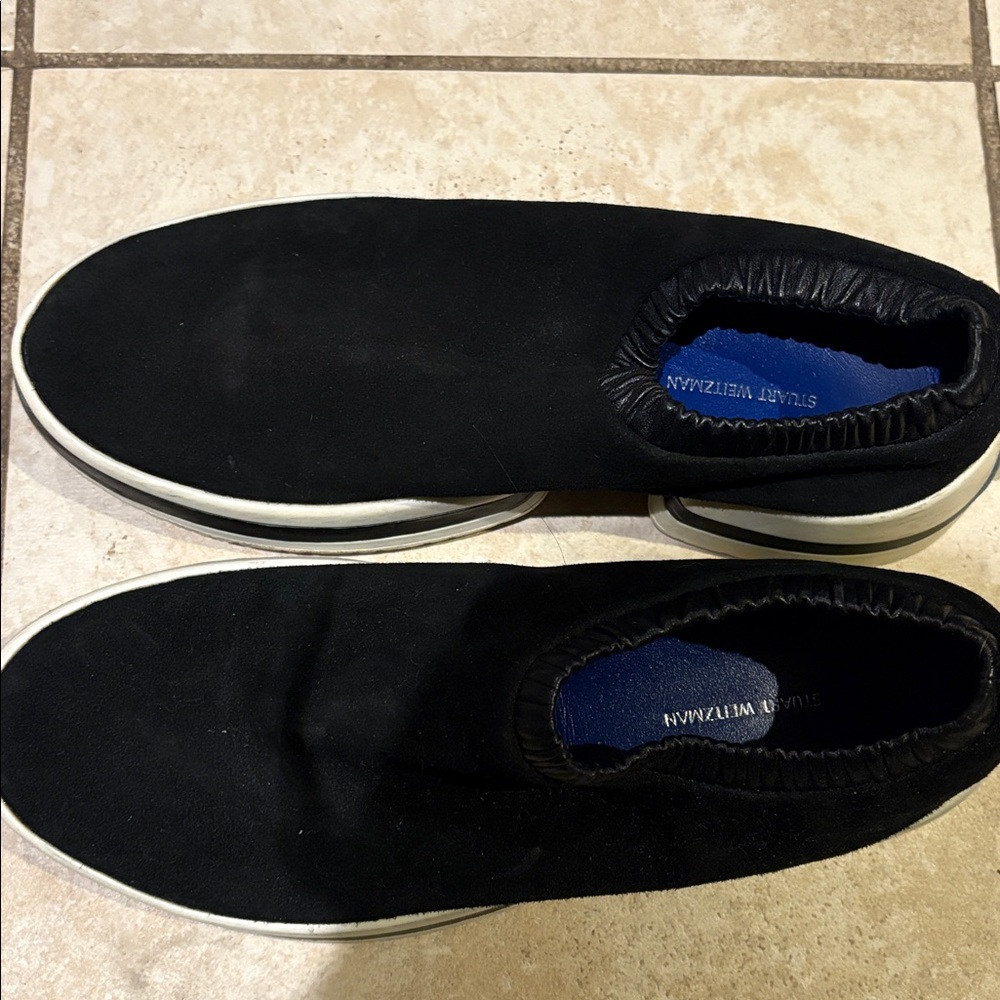 Stuart Weitzman Black Slip-On Shoes